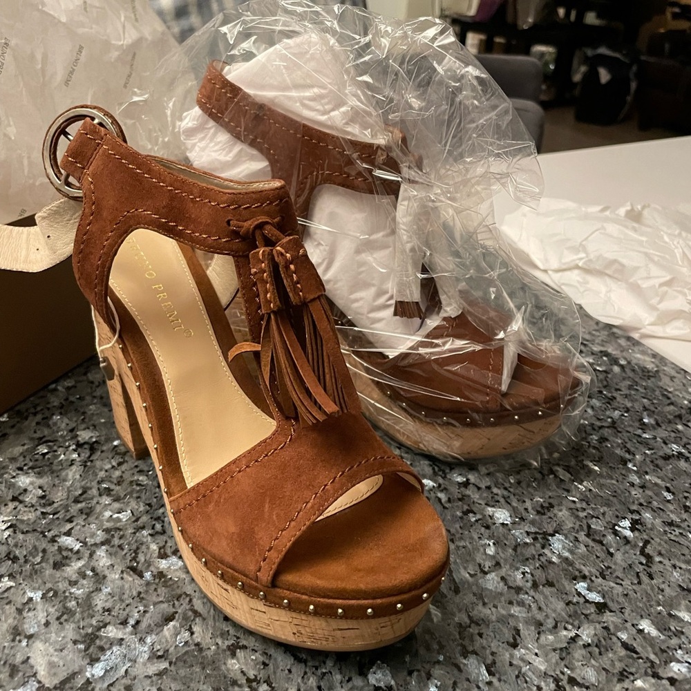 Brand new Bruno Premi cork heel shoes